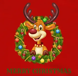 Світшот Shirtracer Різдвяний вінок з оленем synthetic.ua - Фото 1
