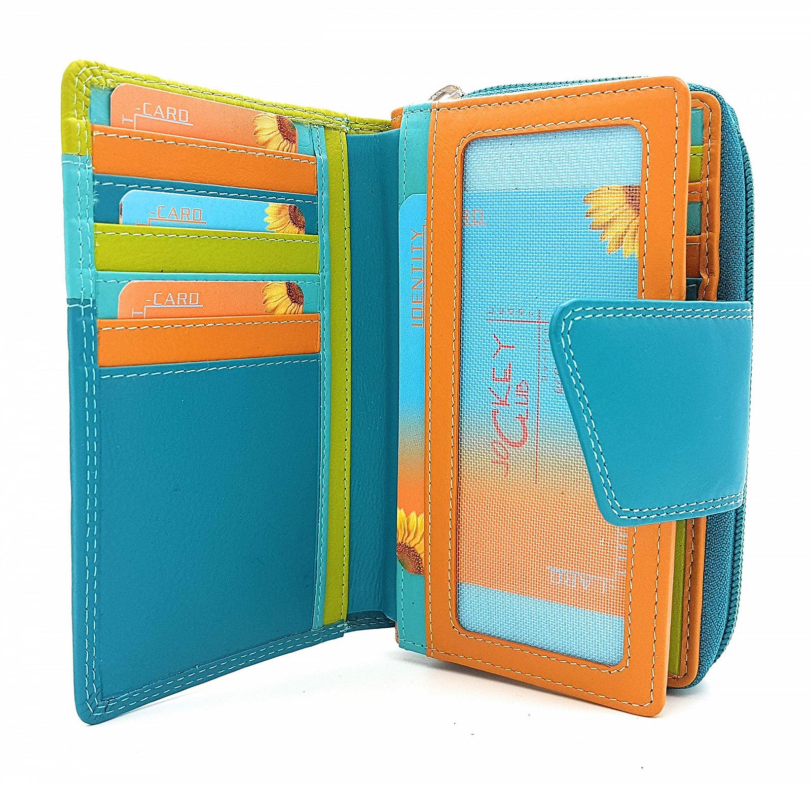 Кошелек Женский Jockey Club Кожа Натуральная Rio Tropic Multicoloured с RFID защитой, Multicoloured/Tropic, S, фото №2