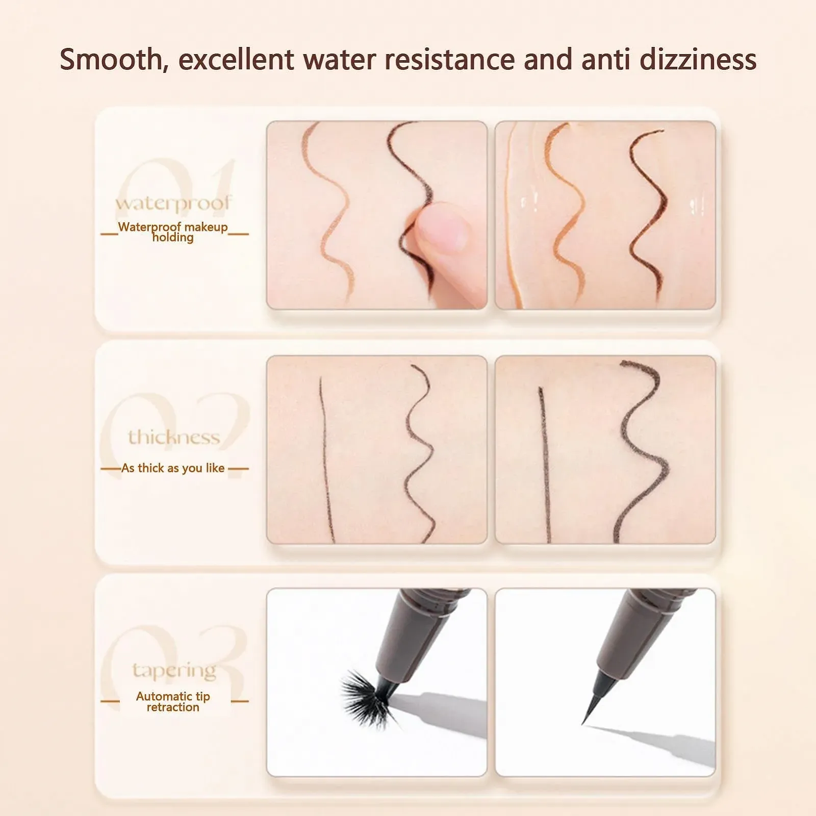 Водостійка Підводка для очей Fowybe, фото №5 Водостійка Підводка для очей Fowybe, фото №5