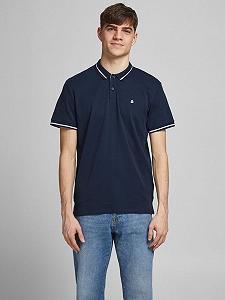 Поло JJEJERSEY POLO SS NOOS 12180891  Blazer Jack&Jones Темно-синій S synthetic.ua - Фото 1