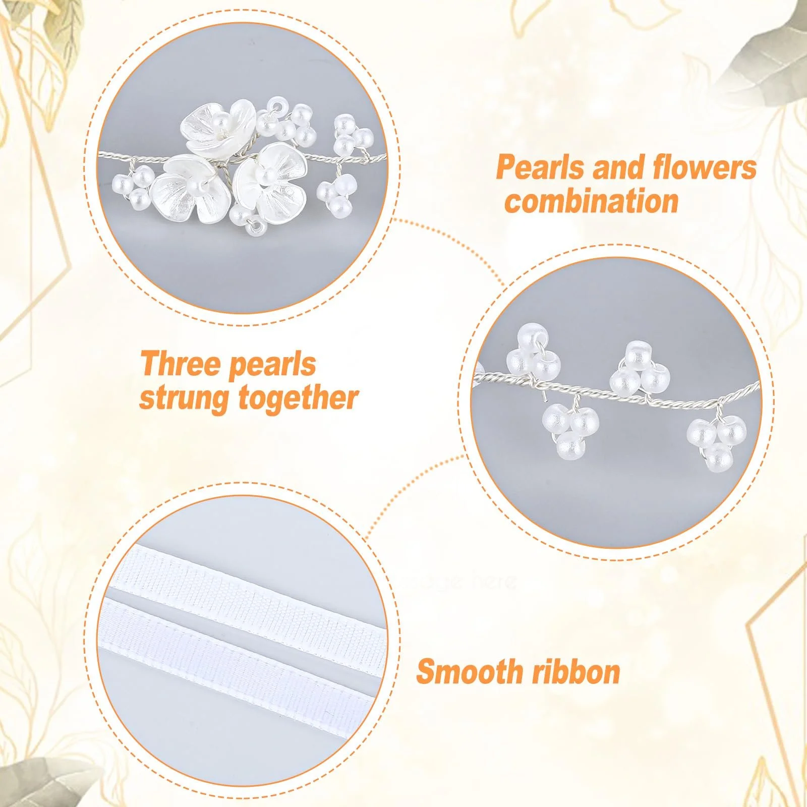 Аксесуари для волосся дитячі, Вінок з квітів 29 см, фото №4