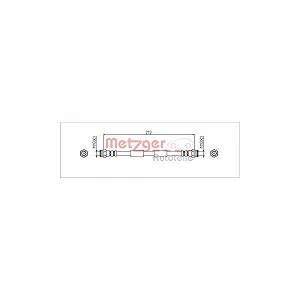 Гальмівний шланг METZGER 4111807 FIAT задня вісь зліва, справа - Фото 1