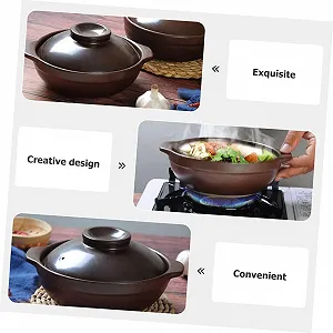 Горшок VALICLUD керамический термостойкий с двумя ручками для риса и супа synthetic.ua - Фото 1