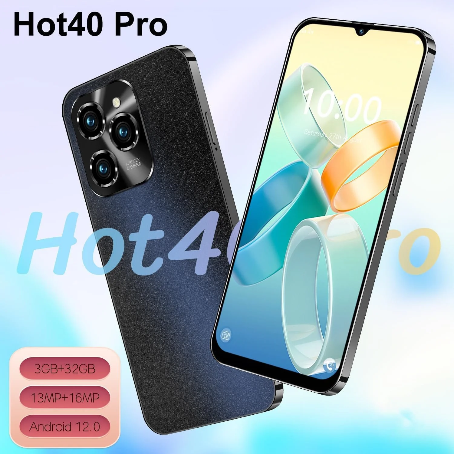 Мобильный телефон JoyHandy Hot40Pro 4G 6.3" HD 32GB Android 12.0 Gold, фото №4