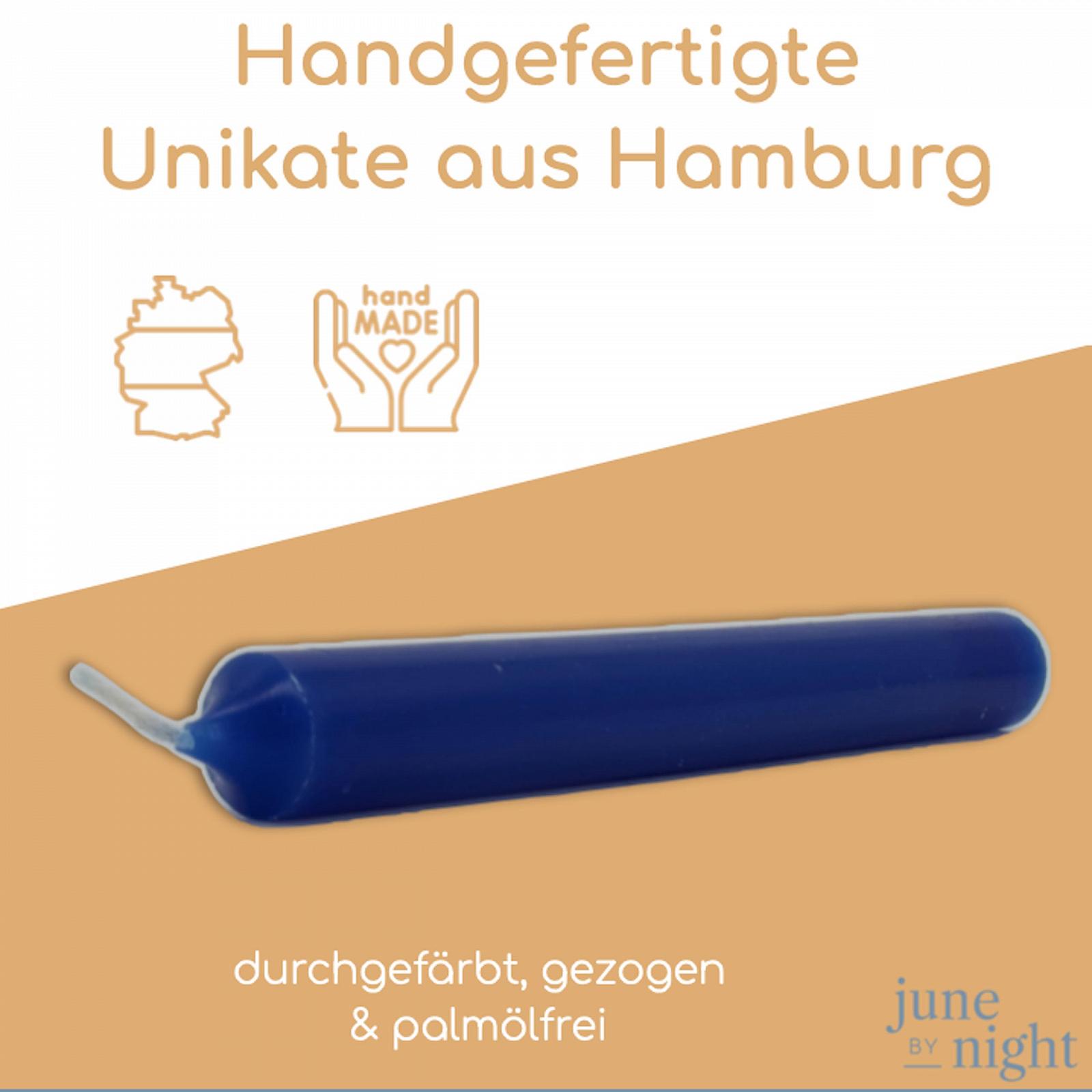 Свечи juneBYnight Taper Набор из 8 - Длина 20 см, Диаметр 2.2 см Цвет Midnight Blue/Blue, фото №5