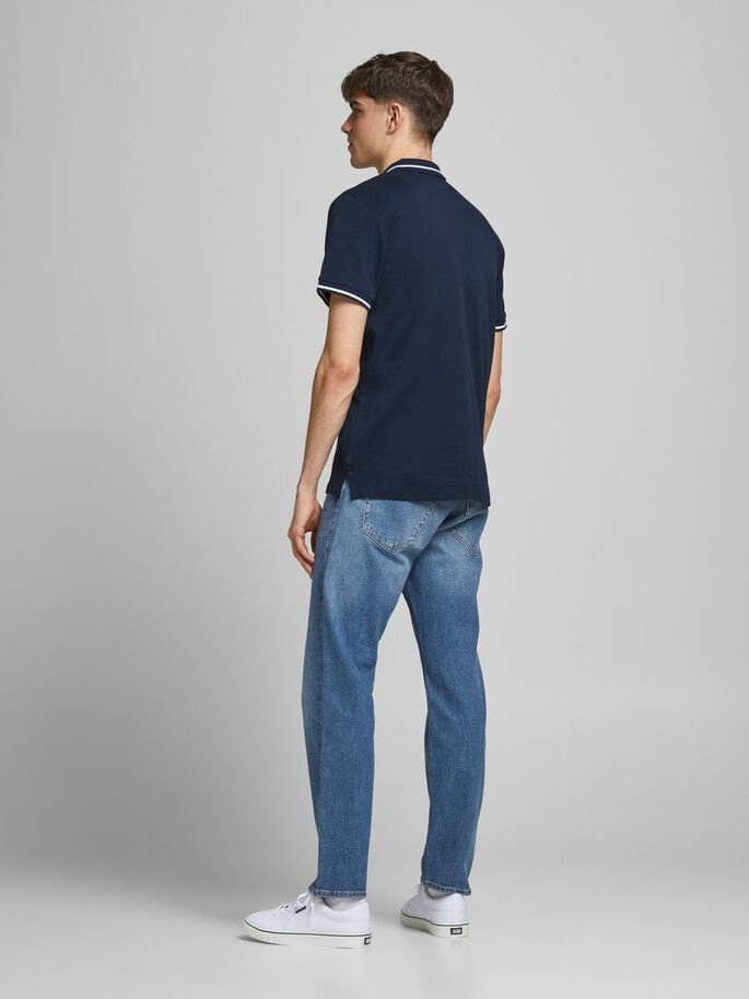 Поло JJEJERSEY POLO SS NOOS 12180891  Blazer Jack&Jones Темно-синій S, фото №5