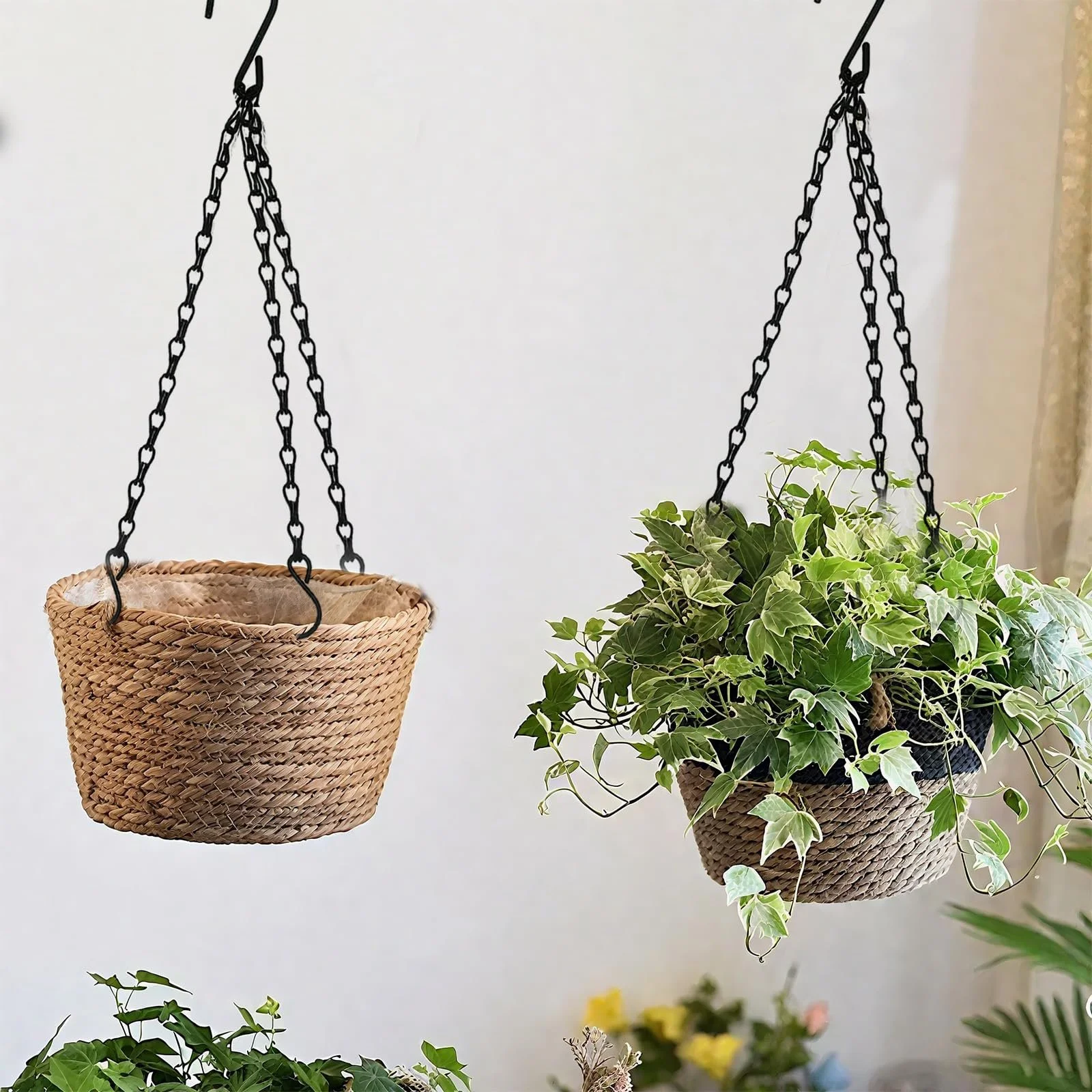 Цепь для подвесных корзин Pack of 6 40 см металлическая Черная, фото №5