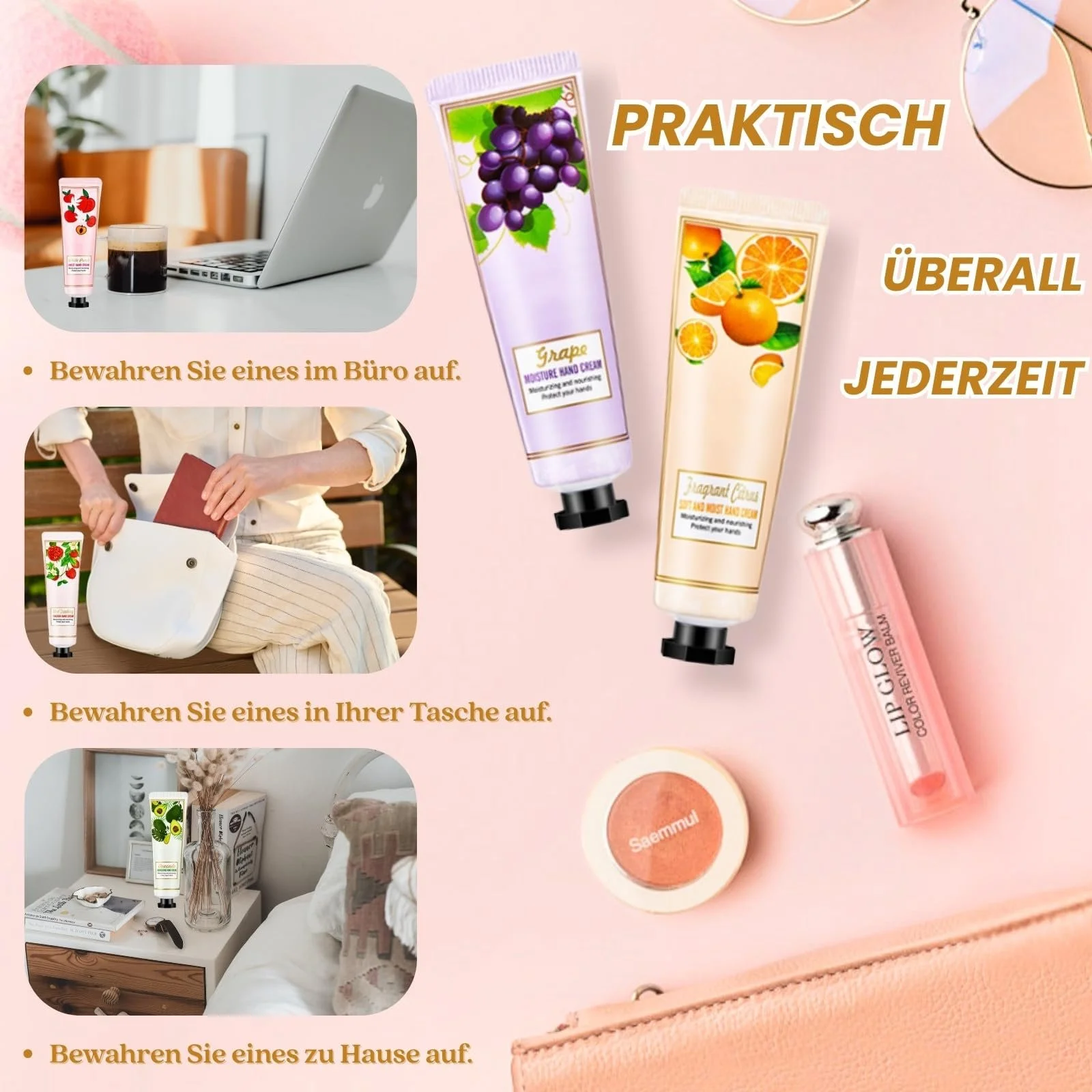 Крем для рук Міні Набір Жіночий Фруктовий 5 шт, фото №3 Крем для рук Міні Набір Жіночий Фруктовий 5 шт, фото №3