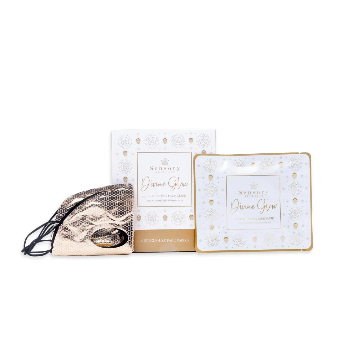 Маска для обличчя Sensory Retreats Divine Glow Self-Heating, саморозігрівна, зволожуюча, спа, для домашньої релаксації, фото №3