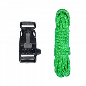 Браслет для виживання PARACORD PLANET з паракорду, кресала/свистка, 50.8 см, неоновий зелений - Фото 1