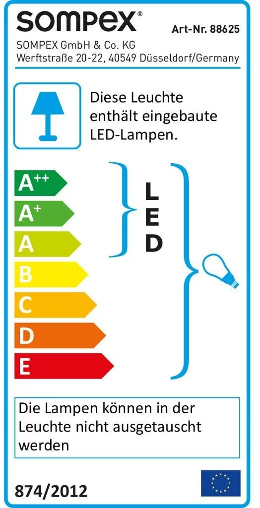 Настільна лампа SOMPEX Double 88625, фото №2