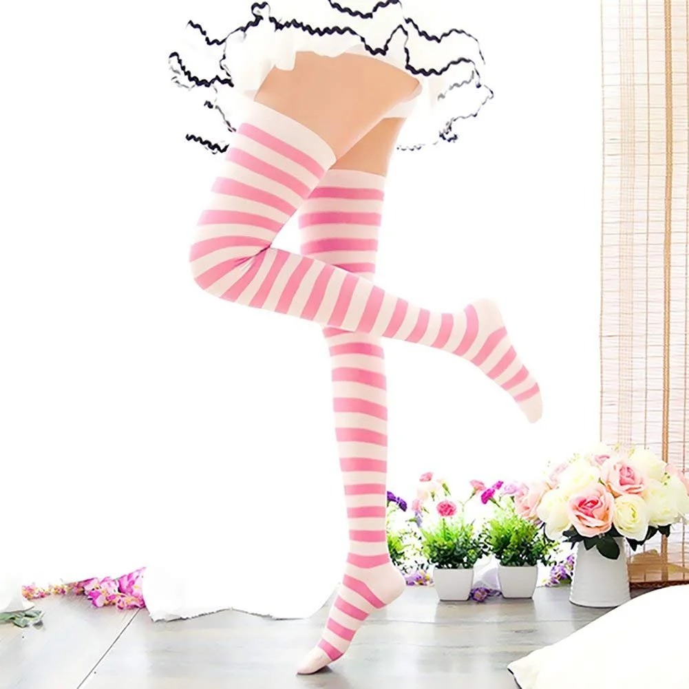 Гольфы DRESHOW Overknee, 3 пары, длинные полосатые носки, вязаные спортивные носки для школьников, фото №4 Гольфы DRESHOW Overknee, 3 пары, длинные полосатые носки, вязаные спортивные носки для школьников, фото №4