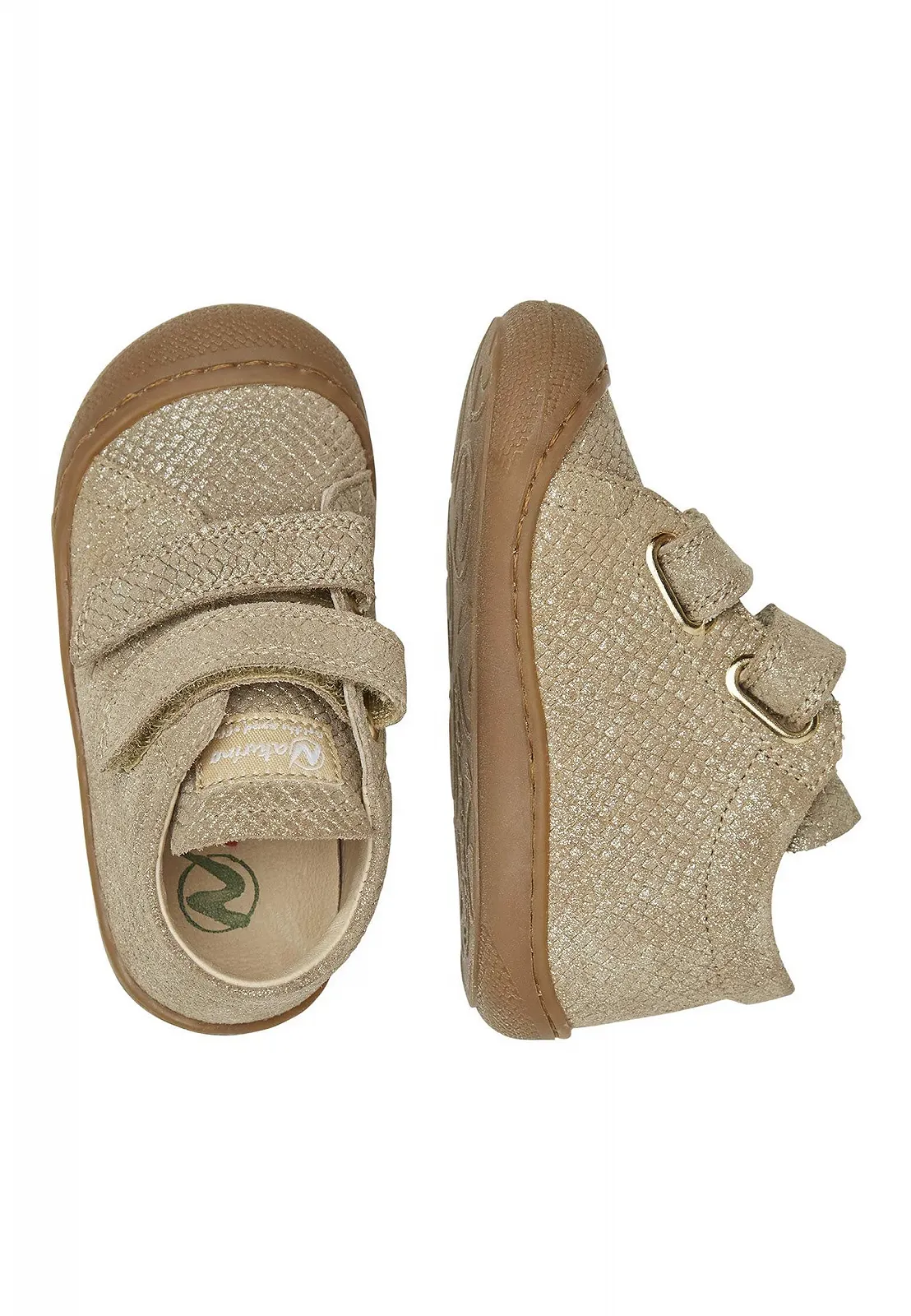 Перші крокуючі черевики Naturino Cocoon VL Металізована замша, фото №2