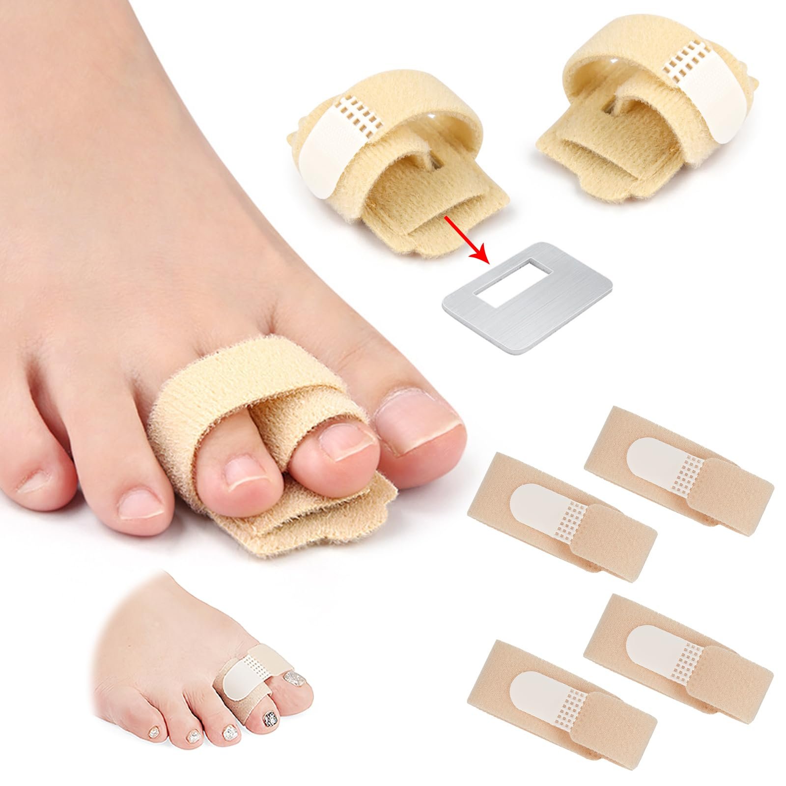 Накладки для молоткообразных пальцев 6шт, Шина для пальцев, Выпрямление кривых пальцев, Повязка для пальцев, Коррекция молоткообразных пальцев, Шина для малых молоткообразных пальцев, Коррекция пальцев, фото №1 Накладки для молоткообразных пальцев 6шт, Шина для пальцев, Выпрямление кривых пальцев, Повязка для пальцев, Коррекция молоткообразных пальцев, Шина для малых молоткообразных пальцев, Коррекция пальцев, фото №1