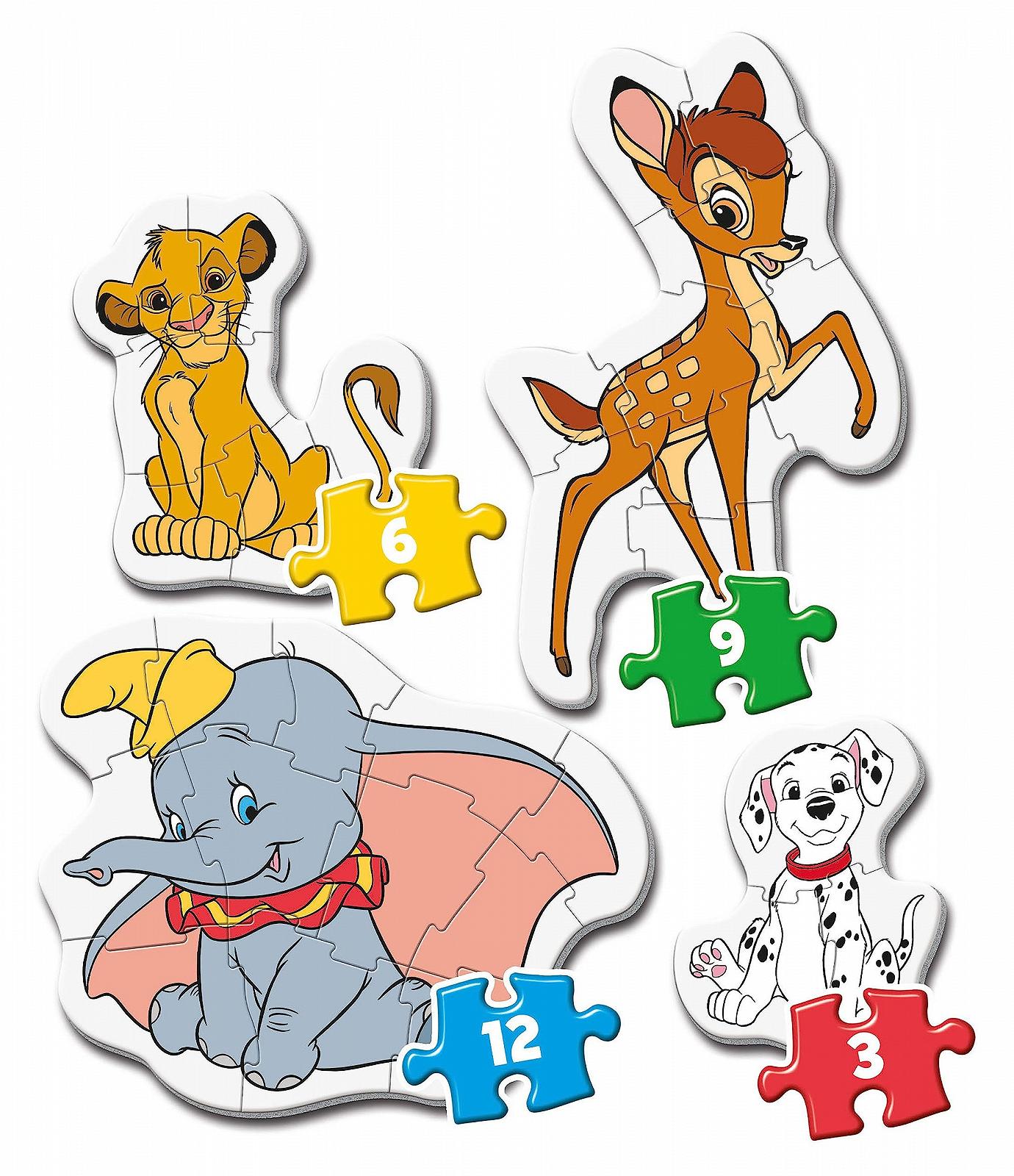 Пазл Clementoni My First Puzzle Disney Animal friends 20806 3-6-9-12 элементов Разноцветный, фото №2
