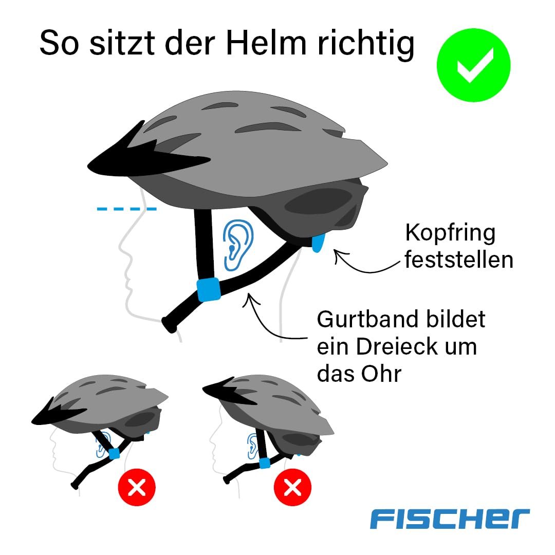 Шлем Велосипедный FISCHER BMX Dirt Bike Plus Universe S/M, 54-58 см, черный, с интегрированным светодиодным задним фонарем, фото №12