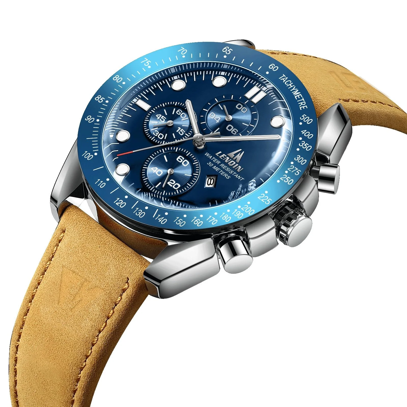 Мужские аналоговые кварцевые часы LENQIN LN, водонепроницаемость 30 м, с датой, повседневные, фото №3 Мужские аналоговые кварцевые часы LENQIN LN, водонепроницаемость 30 м, с датой, повседневные, фото №3
