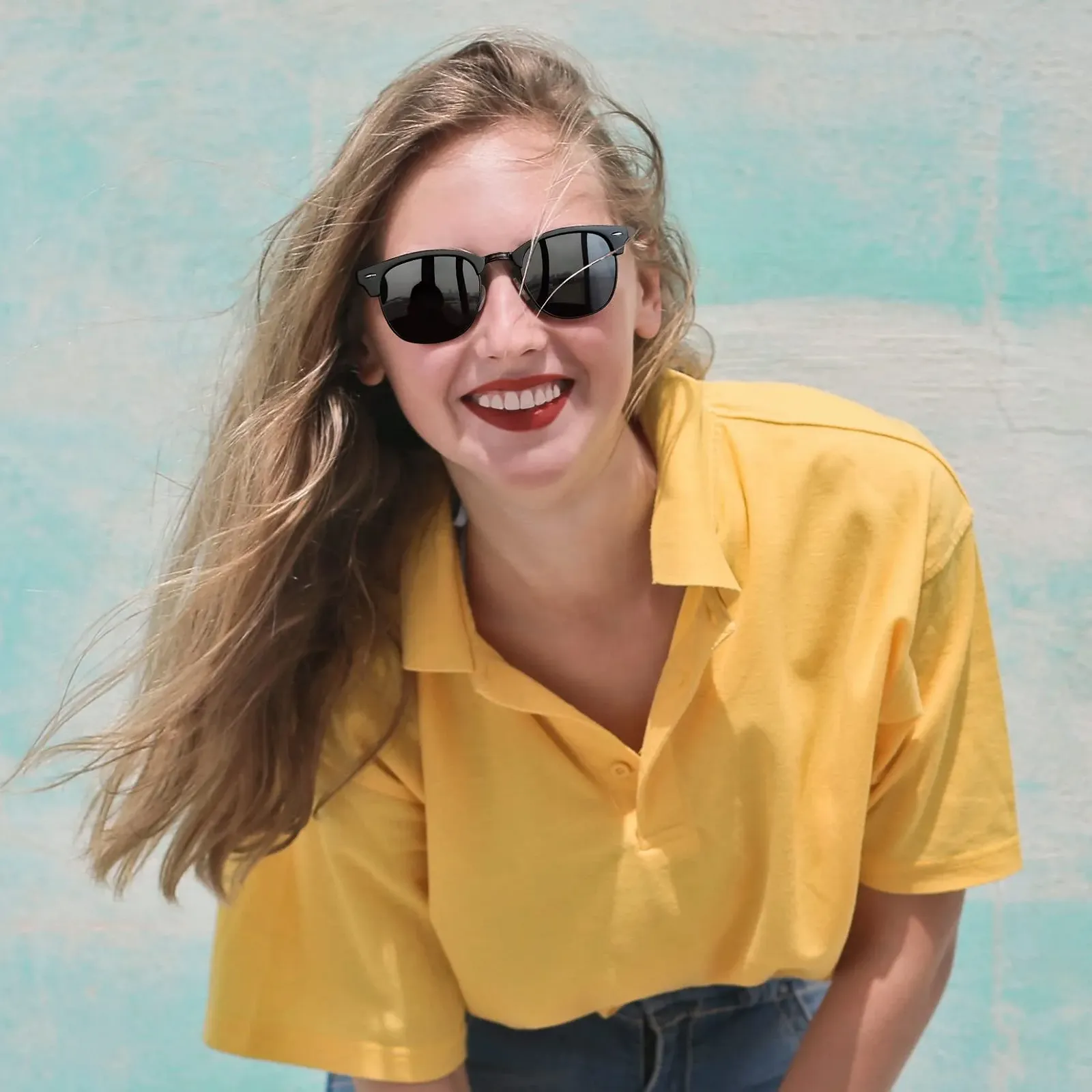 Сонцезахисні окуляри Joopin Класичні з напіврамкою Поляризовані Ретро Вінтажні Унісекс UV400, фото №2