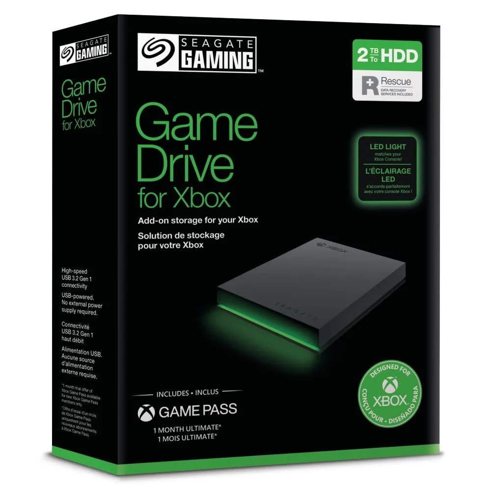 Внешний жесткий диск Seagate Game Drive Xbox 2TB 2.5" USB 3.0 Grey, фото №1