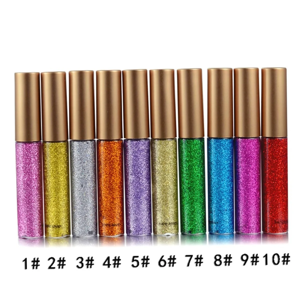 Підводка для очей NOLITOY Набір з . Блискуча Різнобарвна Металік Водостійка, фото №4