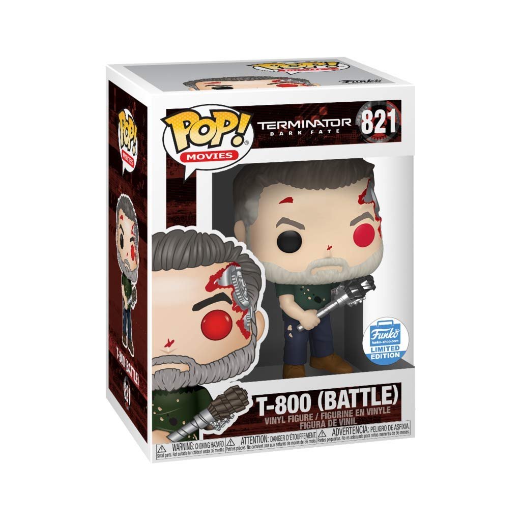 Фігурка Funko Pop Movies Terminator Dark Fate T-800 Battle 821, фото №1