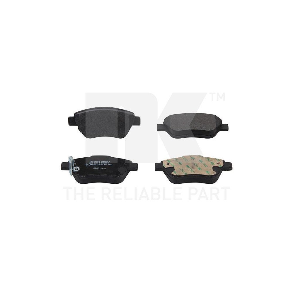 Комплект тормозных колодок, дисковый тормоз NK 223649 передний мост для OPEL VAUXHALL PROTON, фото №1