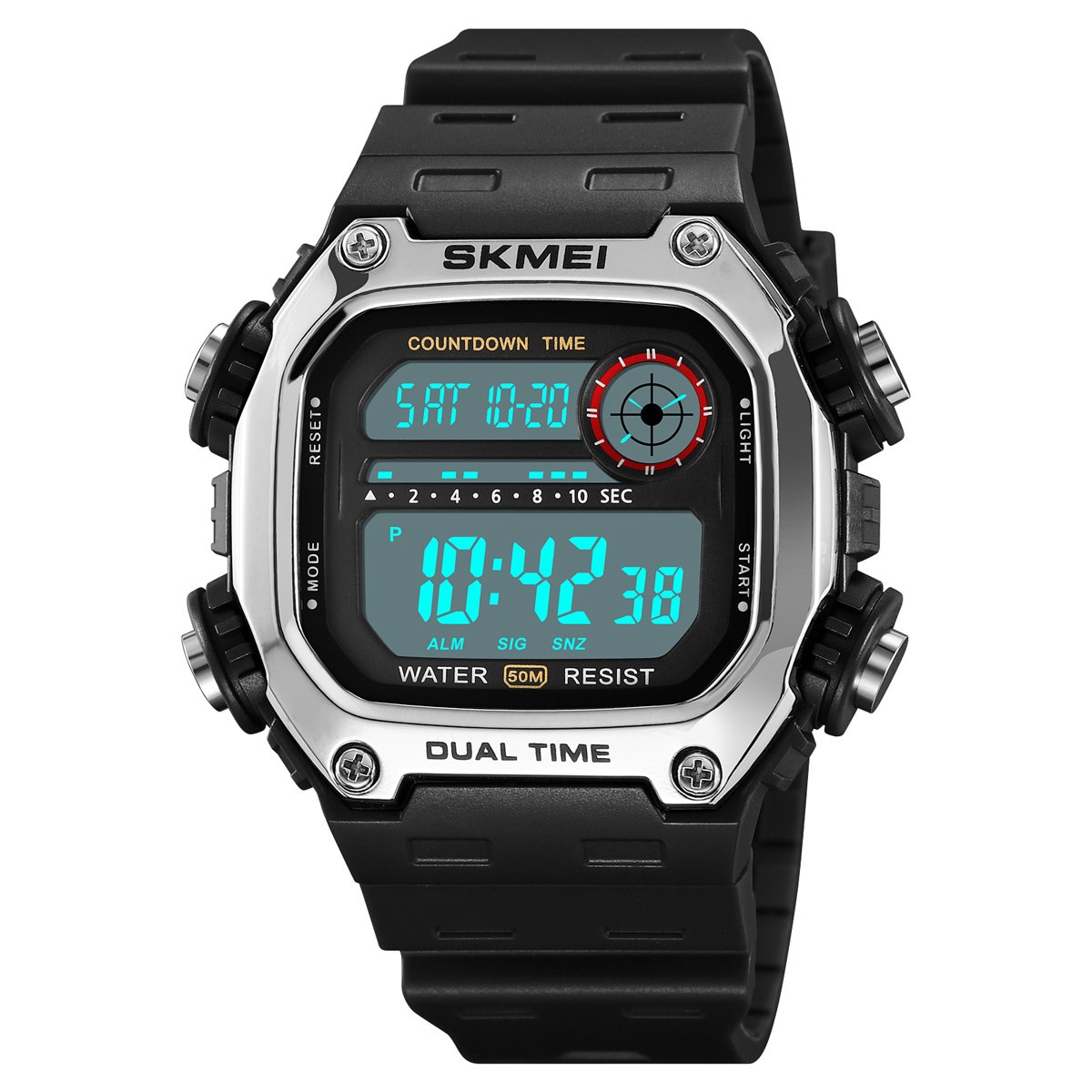 Годинник Skmei 2126SIBK Silver-Black, фото №2