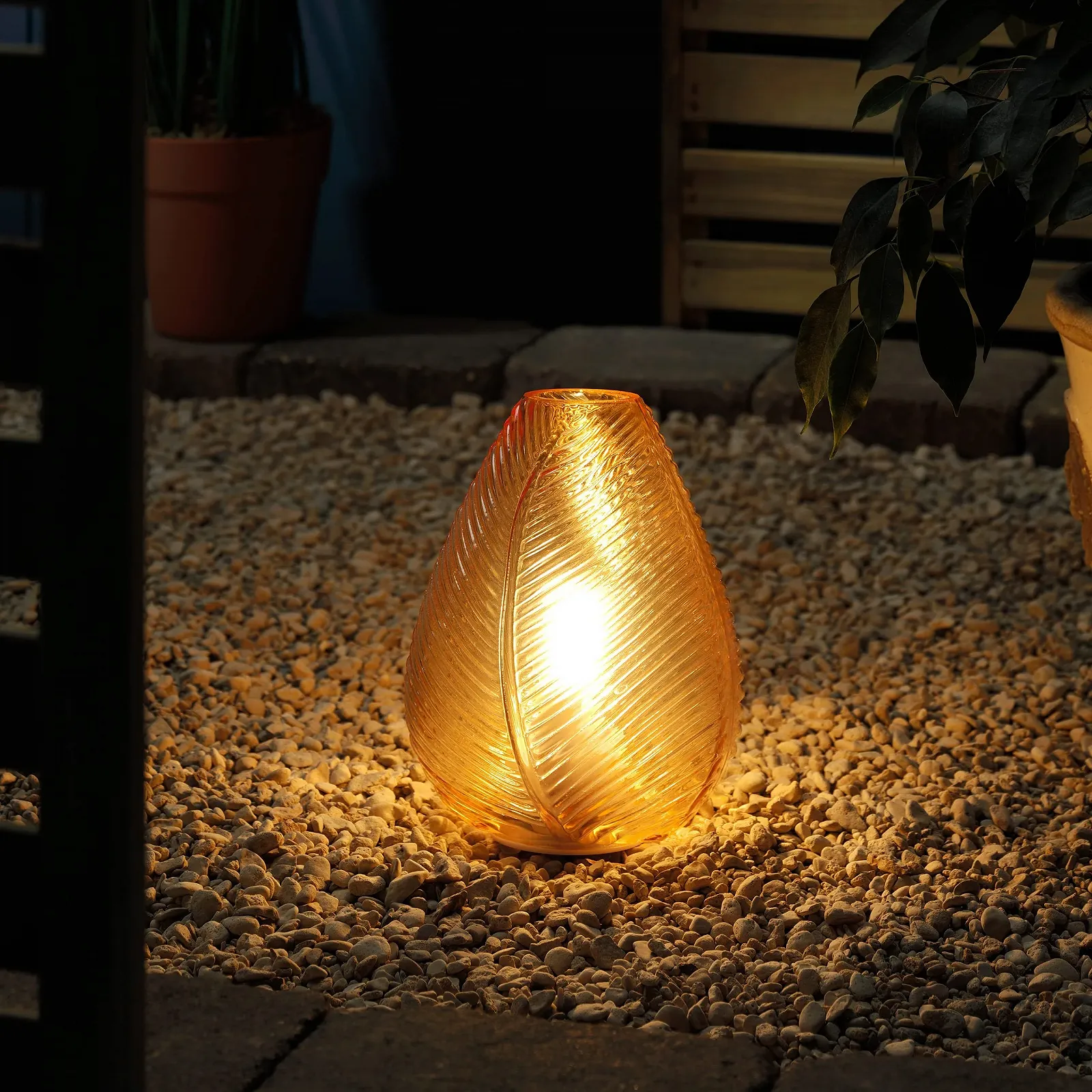 Настільна лампа Auraglow Leaf Акумуляторна USB Скляна Світлодіодна., фото №9