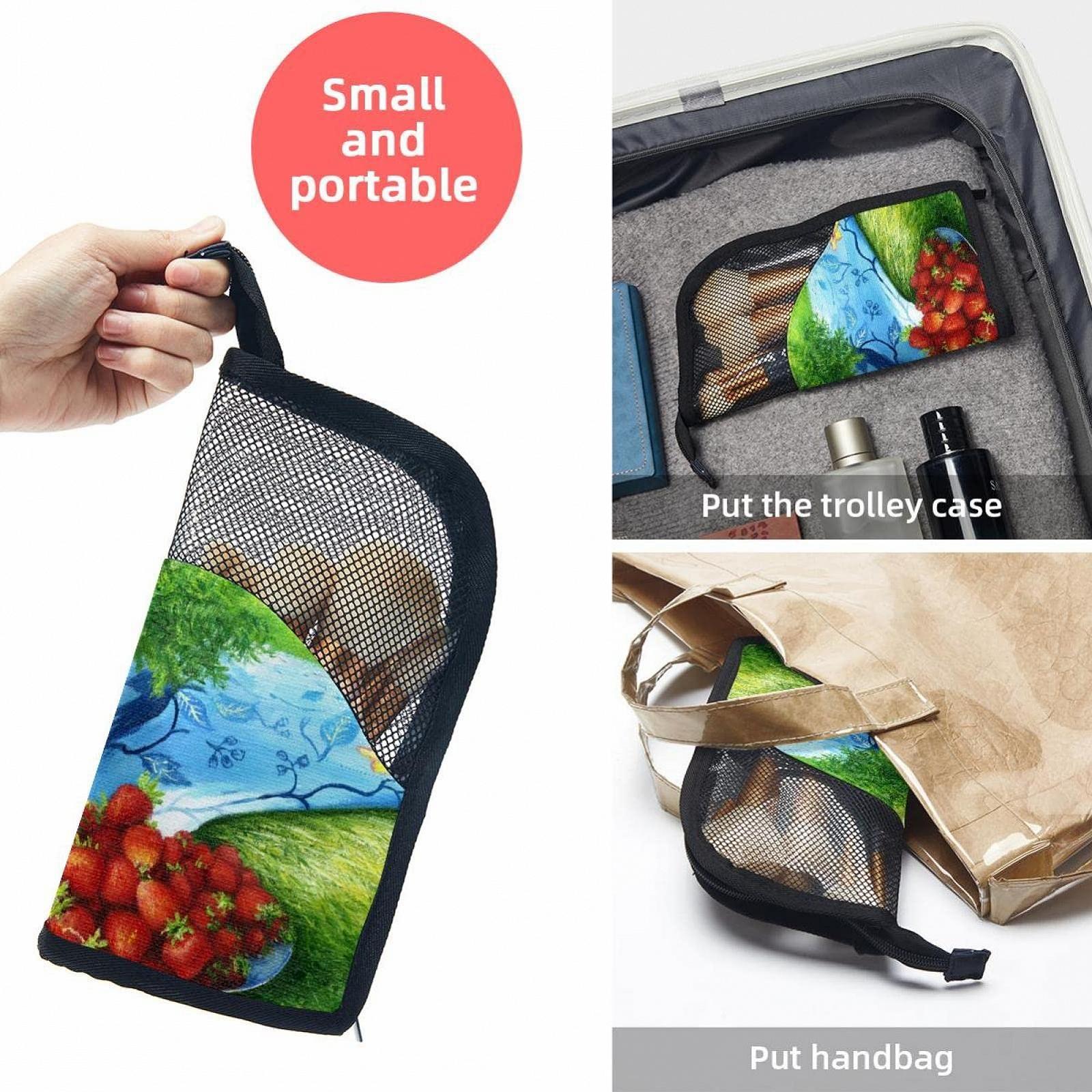 Набор кистей для макияжа в сумке-органайзере 12 шт., Picnic Flower Strawberry, Цветной-2917, фото №5