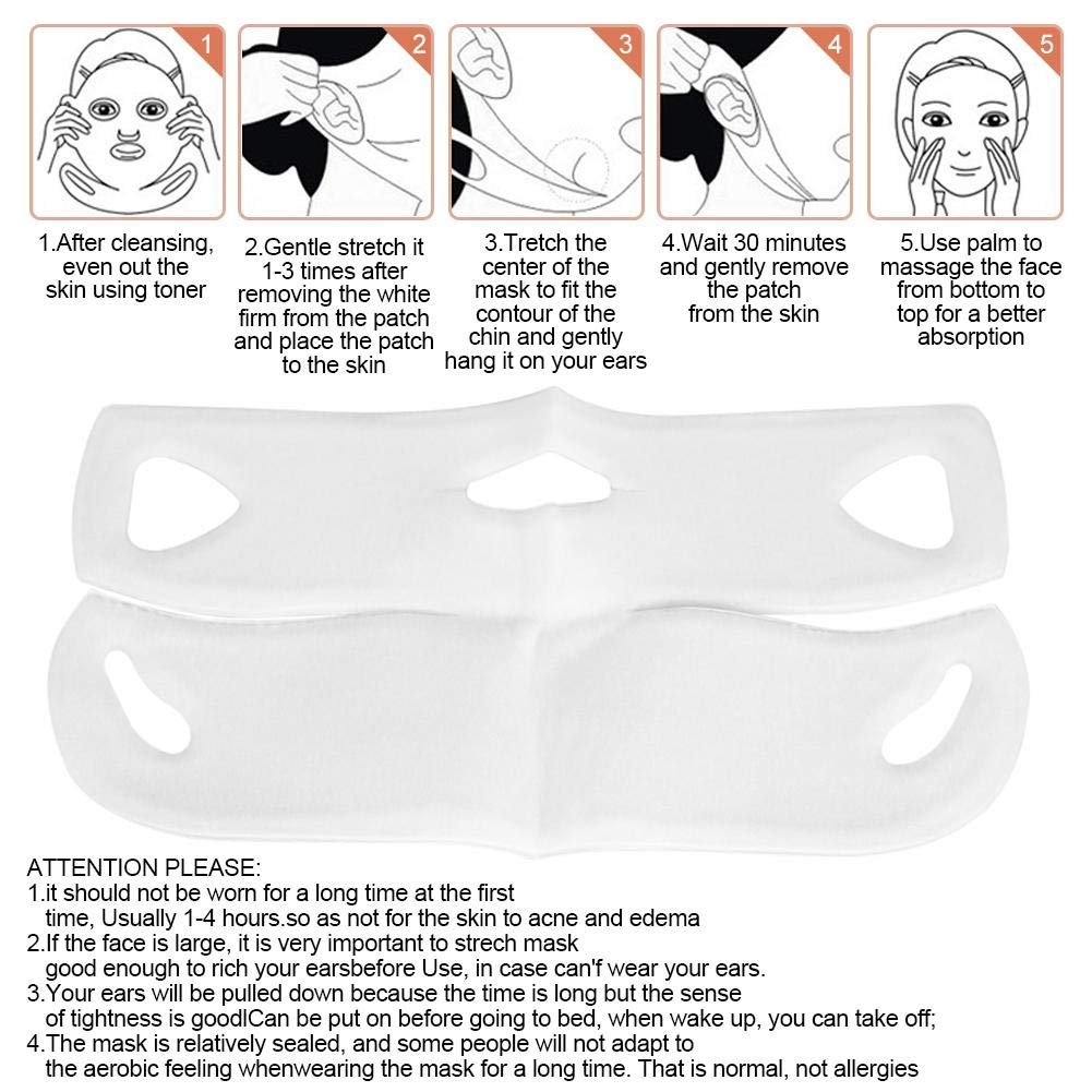 V-Line Маска для обличчя та шиї для догляду за обличчям Зволожуюча та зміцнююча, фото №3