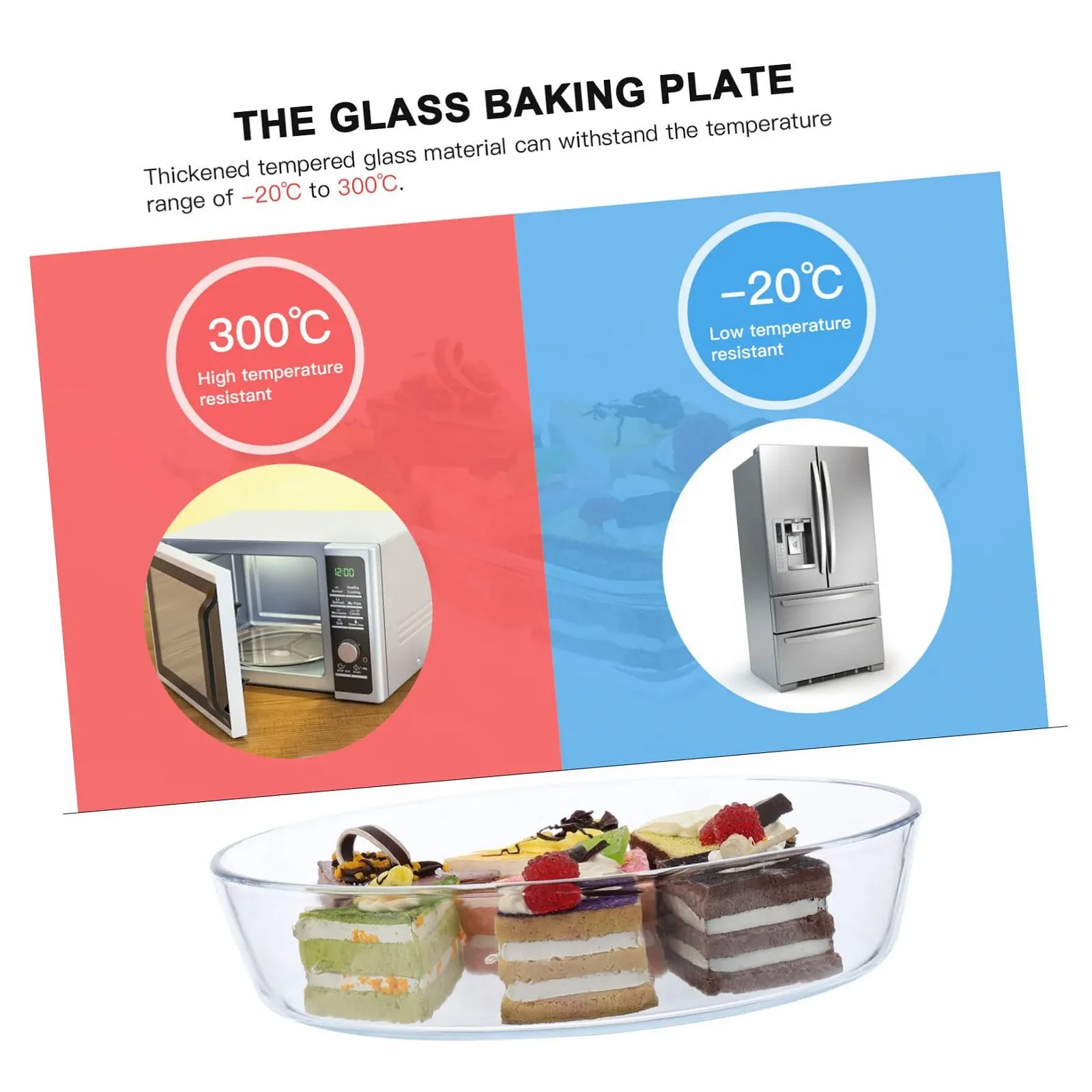 Стеклянная форма для выпечки SOIMISS Жаростойкая Закаленное стекло 1,6 л, фото №6