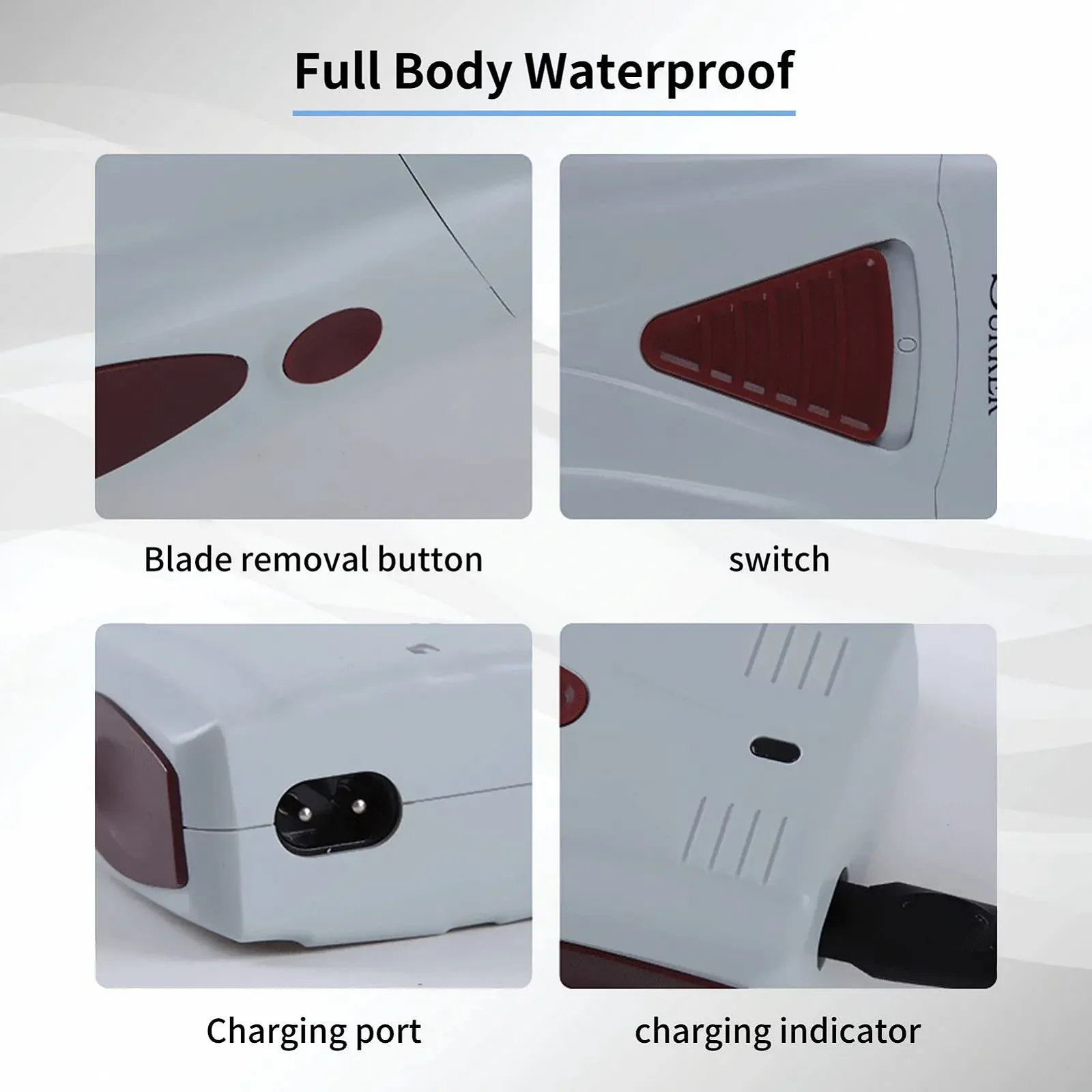 Електробритва для чоловіків Безпровідна Тиха Подвійна головка, фото №3