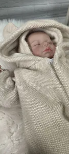 Зимний комплект для новорожденного ангора бежевый synthetic.ua - Фото 1