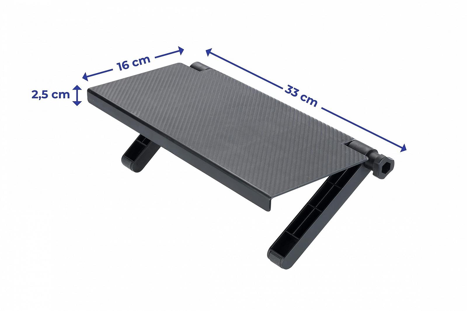 Полка подставка Maximex На экран Пластик (ABS) 33 x 2.5 x 16 см Черный, фото №3 Полка подставка Maximex На экран Пластик (ABS) 33 x 2.5 x 16 см Черный, фото №3