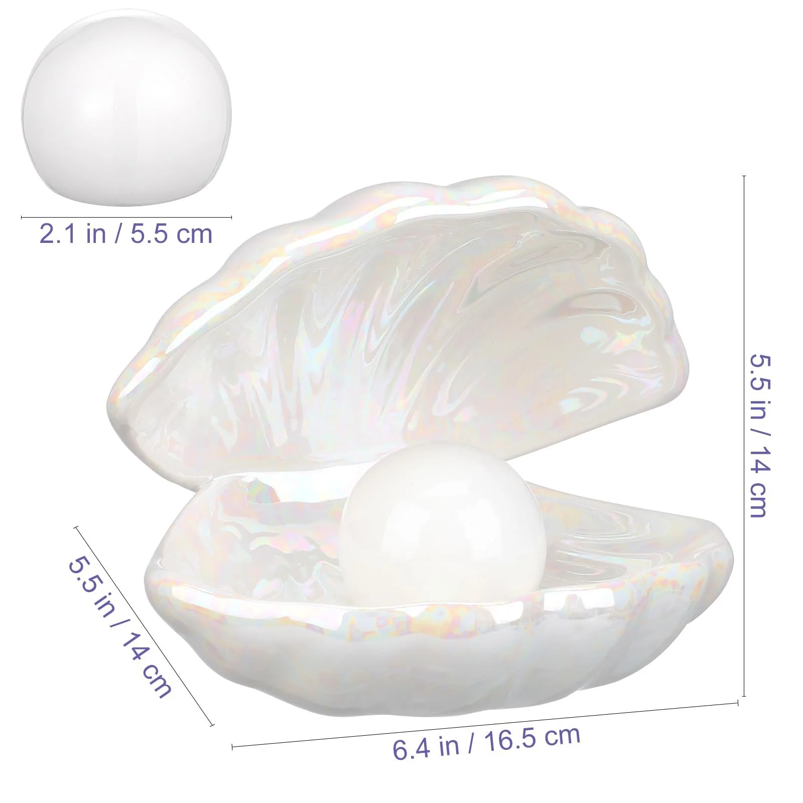 Настільна лампа Besportble Shell Pearl Нічник Білий, фото №4