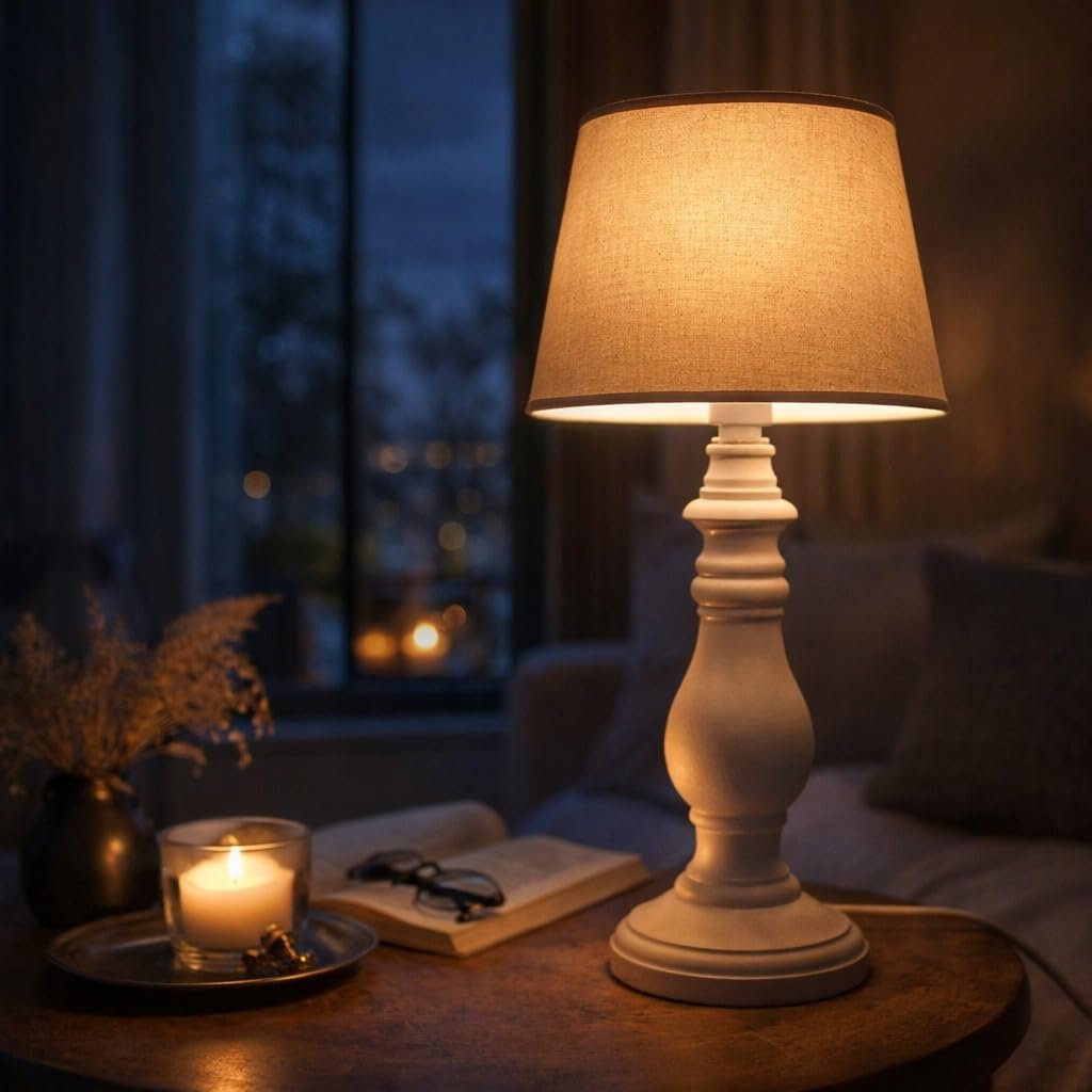 Настільна лампа (основа) DRULINE Кераміка / Дерево Біла E14 11 x 30 x 11 см 220-240 В 50 Гц макс. 40 Вт, фото №6