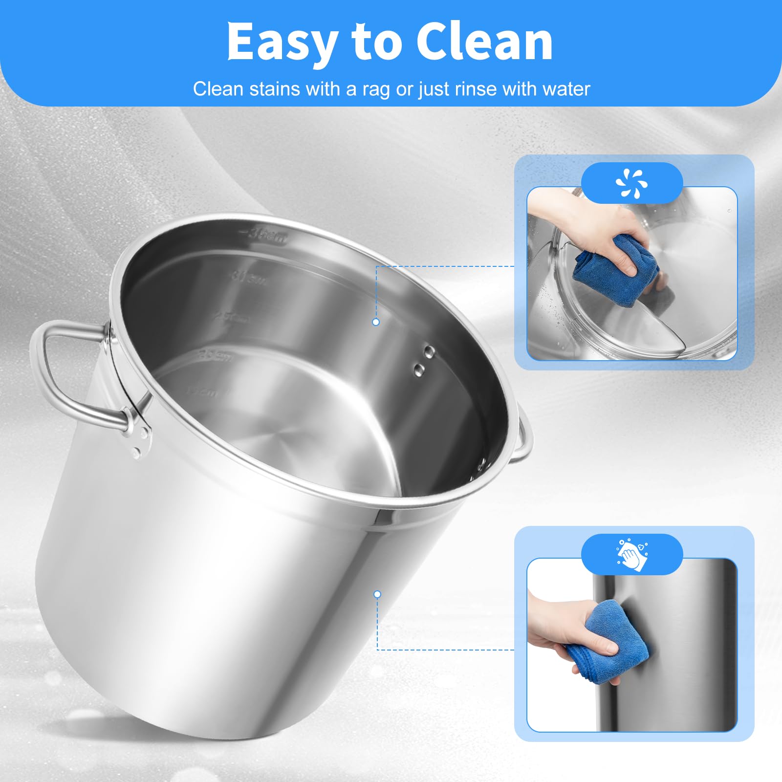 Кастрюля металлическая 201 Сталь 35 Л, фото №4