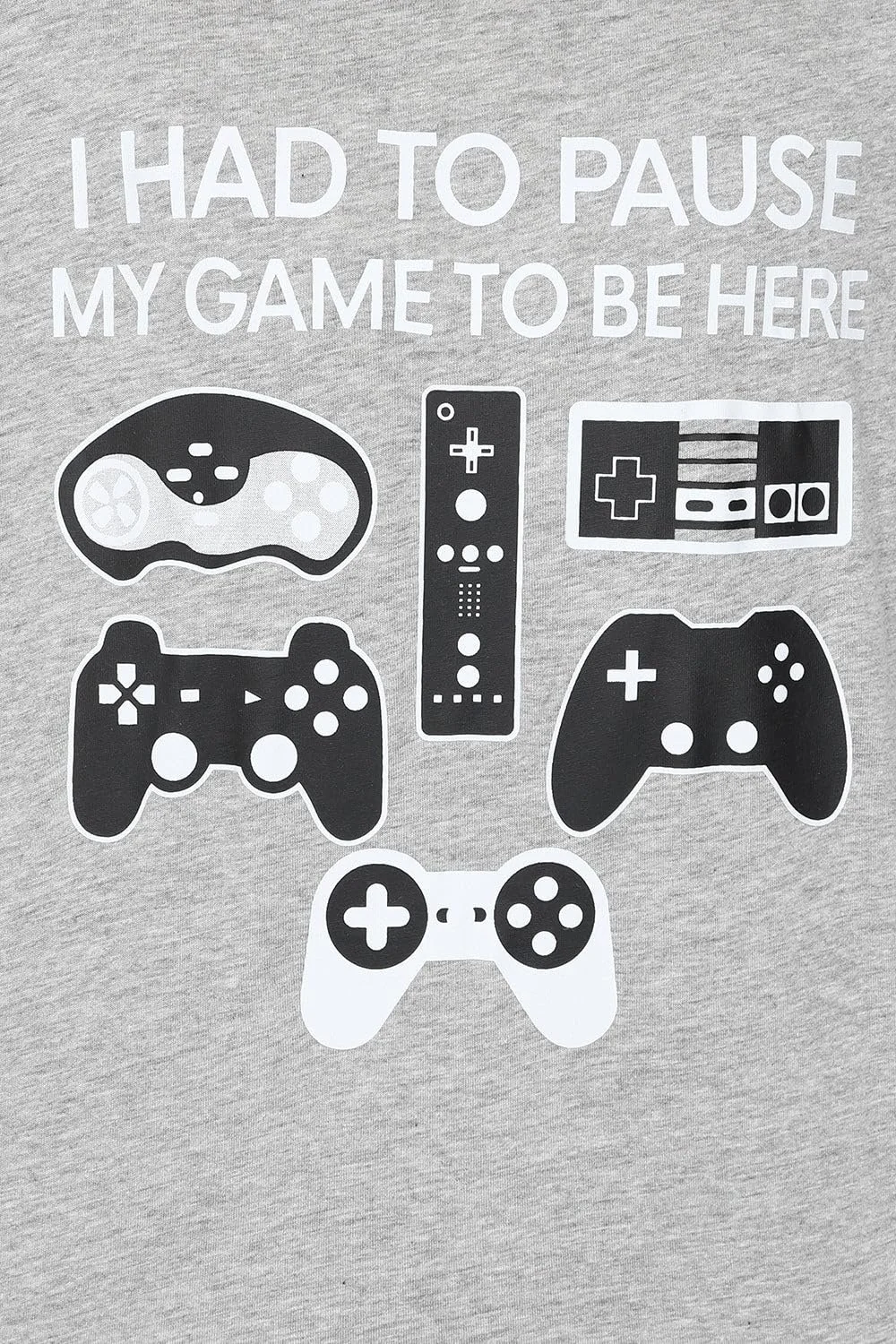 Піжама для хлопчиків I Had To Pause My Game to Be Here Gaming Controller Сіра Довга Бавовна, фото №3