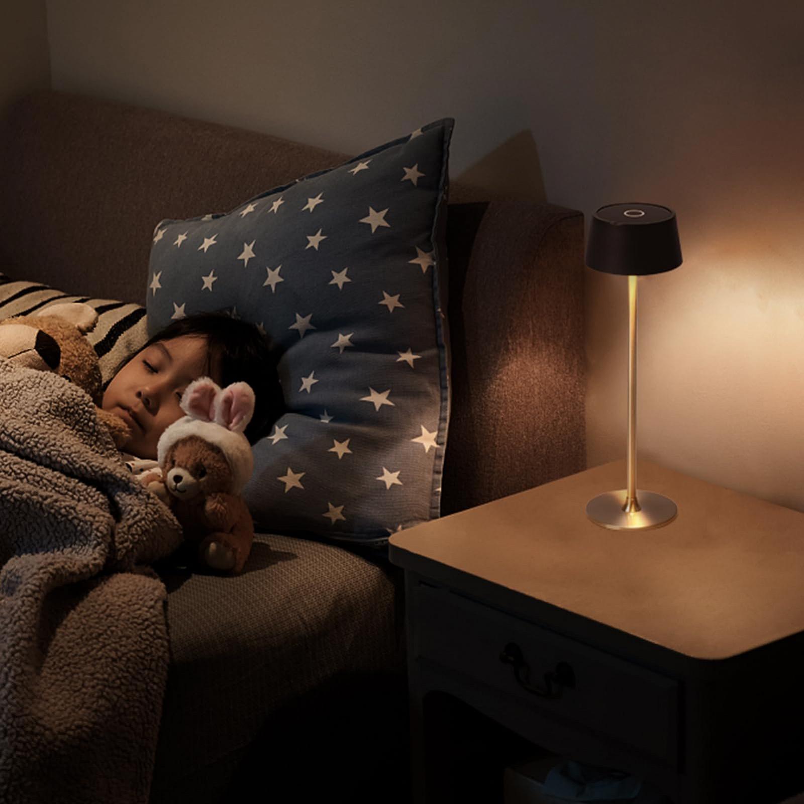 Настільна лампа DAWALIGHT Акумуляторна LED 4000 мАгод 2700 K Чорно-золота, фото №4