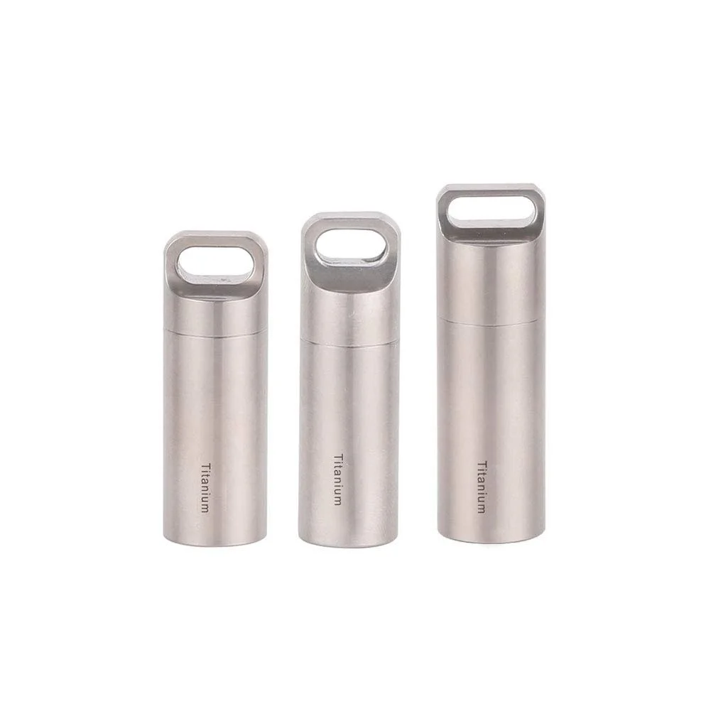 Коробочка для таблеток WING, брелок, титанова водонепроникна маленька ємність для екстрених ліків, фото №1