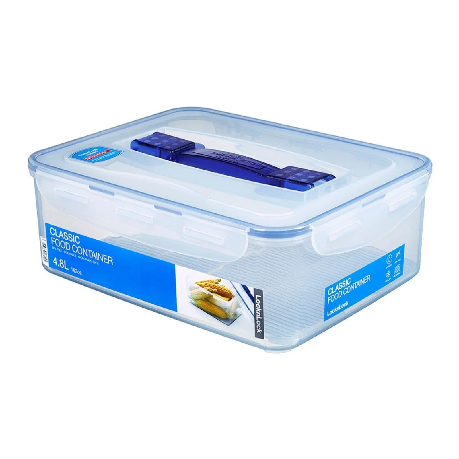 Контейнер для зберігання продуктів Lock & Lock HPL880 4.8 л з решіткою для зливу та ручкою, фото №1 Контейнер для зберігання продуктів Lock & Lock HPL880 4.8 л з решіткою для зливу та ручкою, фото №1