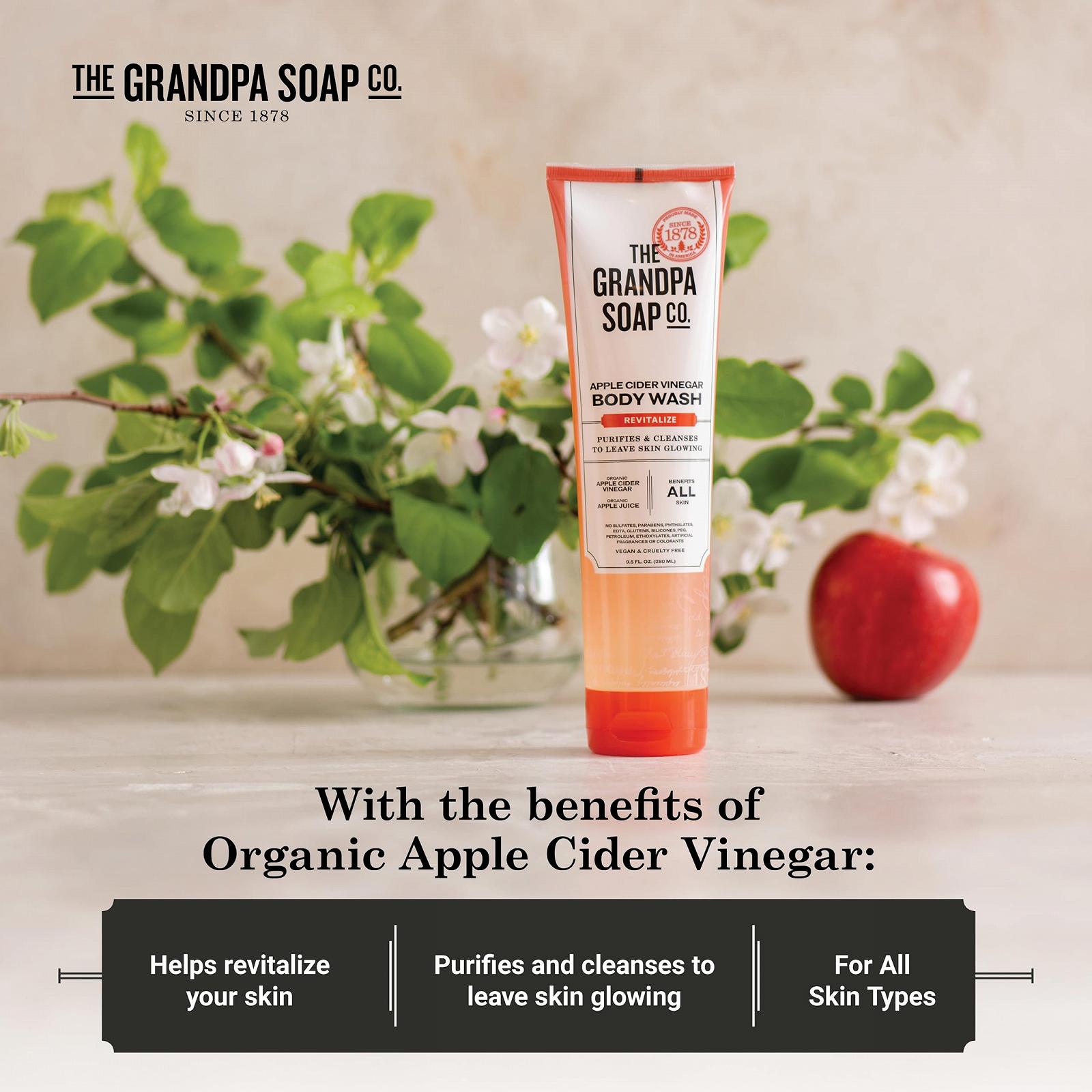 Гель для тіла The Grandpa Soap Company Apple Cider Vinegar 9.5 рідк. унцій, фото №4 Гель для тіла The Grandpa Soap Company Apple Cider Vinegar 9.5 рідк. унцій, фото №4