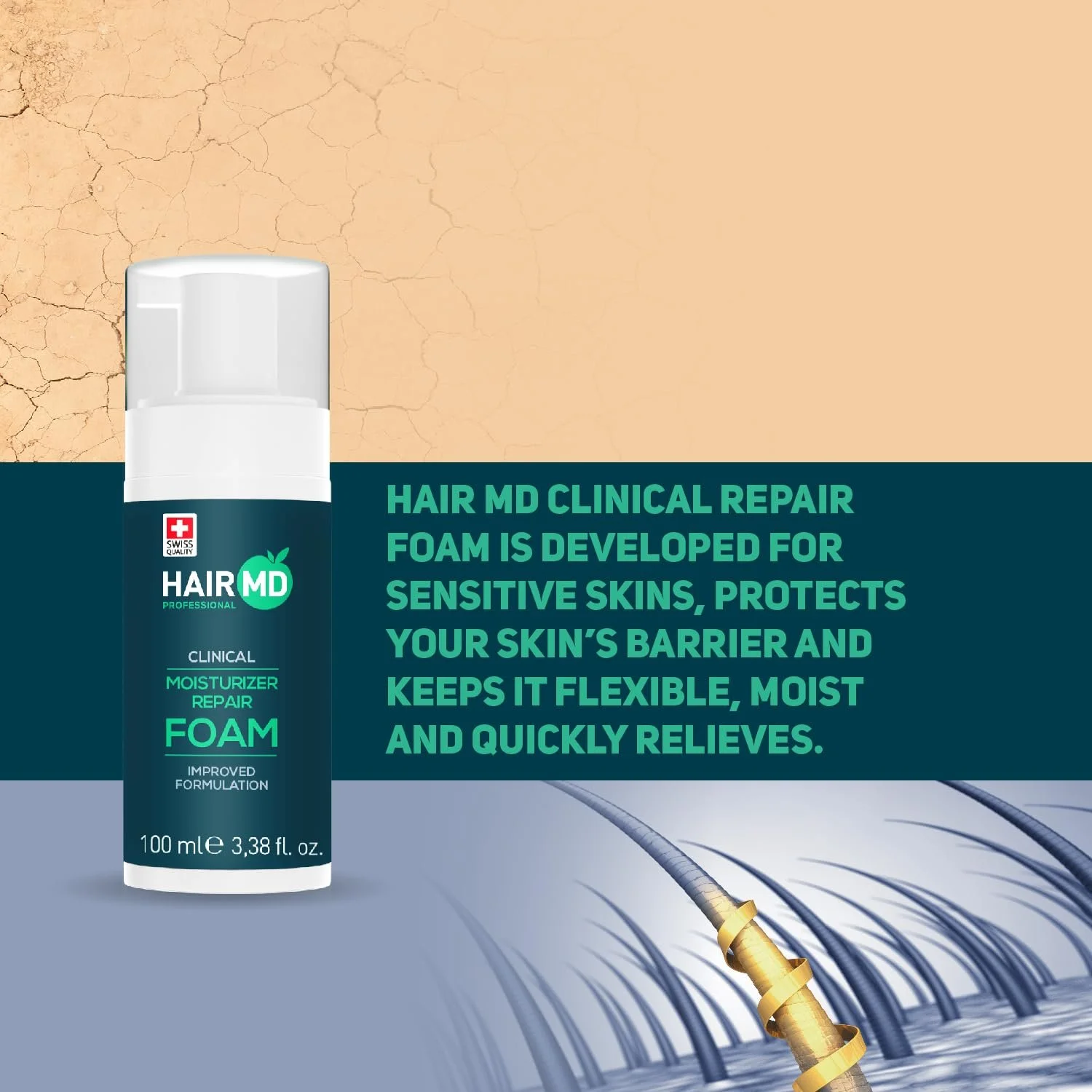 Піна Clinical 100 мл Зволожуюча та Відновлююча піна для клінік, ніжно відновлює та очищає шкіру голови, ідеально підходить для чутливої шкіри після пересадки волосся, фото №5 Піна Clinical 100 мл Зволожуюча та Відновлююча піна для клінік, ніжно відновлює та очищає шкіру голови, ідеально підходить для чутливої шкіри після пересадки волосся, фото №5