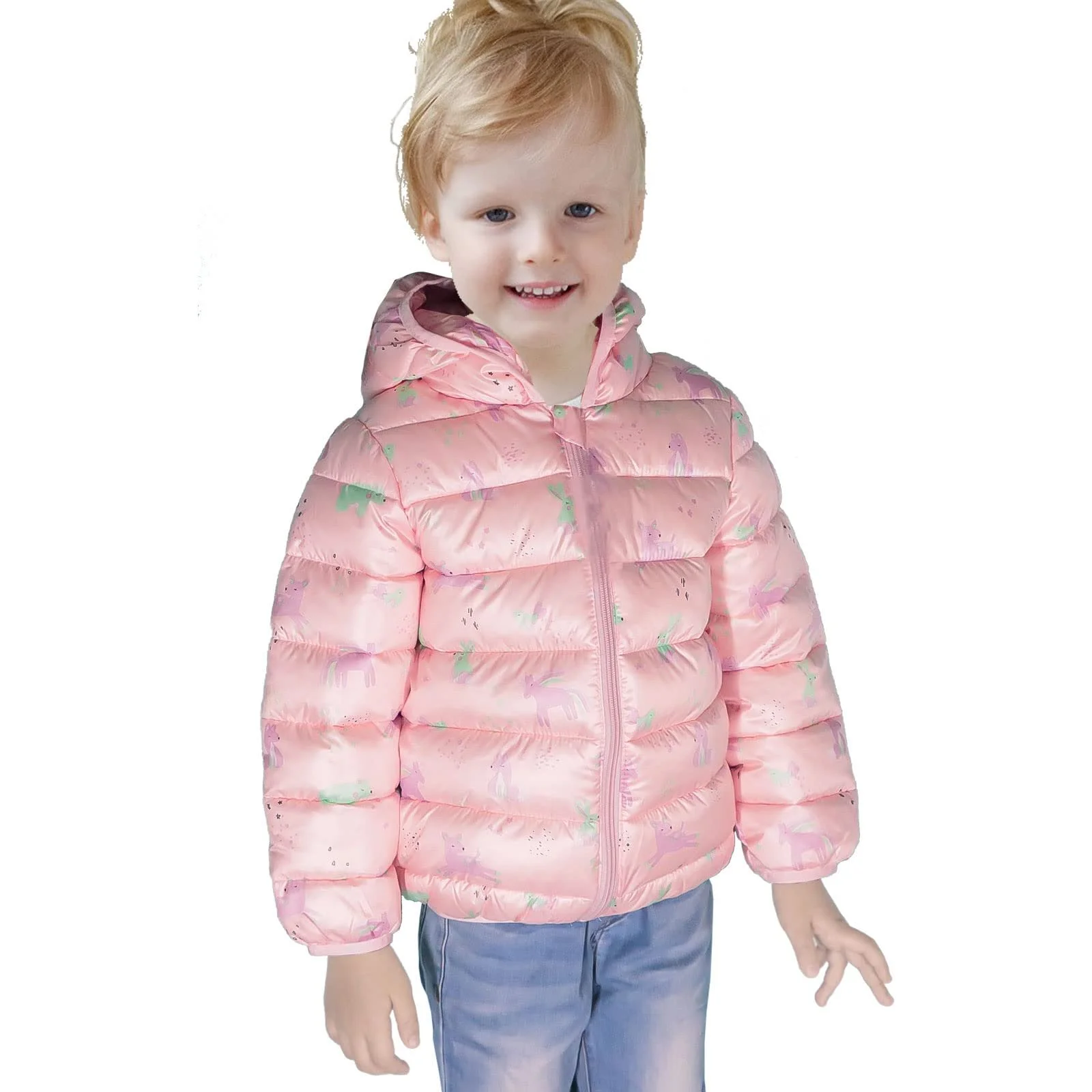 Куртка JinBei для хлопчиків дівчаток дитяча зимова з капюшоном тепла, фото №3