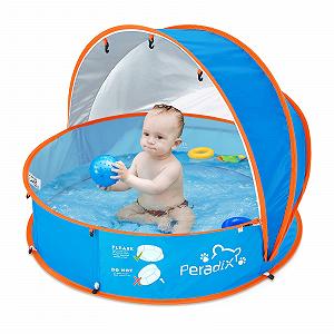 Игровая палатка Peradix 4-в-1 Pop Up, бассейн, пляжная палатка с москитной сеткой, портативная, защита от солнца, синий - Фото 1