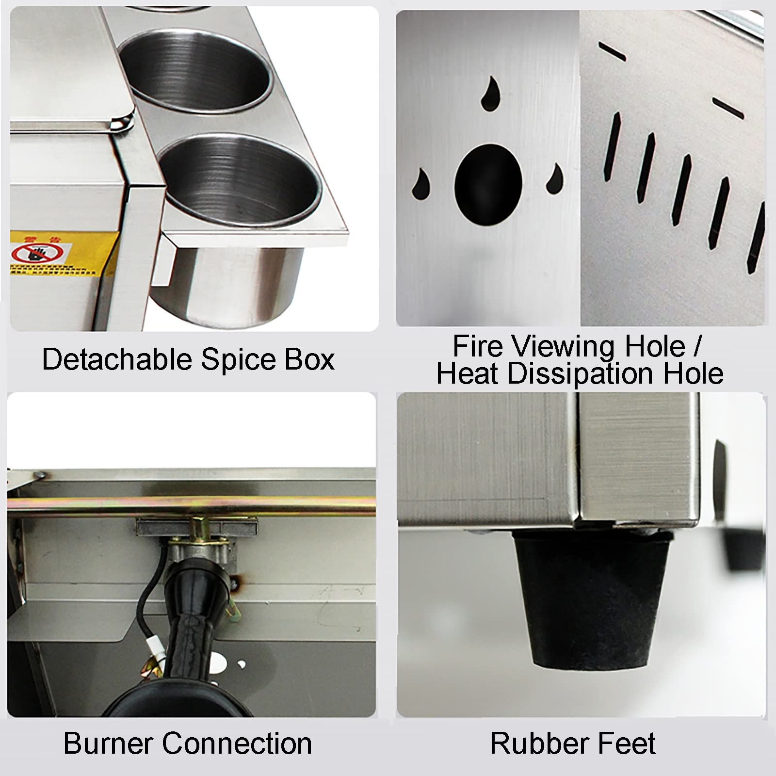 Фритюрница ZYLEDW Professional Gas 10L + 10L Большая Нержавеющая сталь LPG Двойная, фото №6 Фритюрница ZYLEDW Professional Gas 10L + 10L Большая Нержавеющая сталь LPG Двойная, фото №6