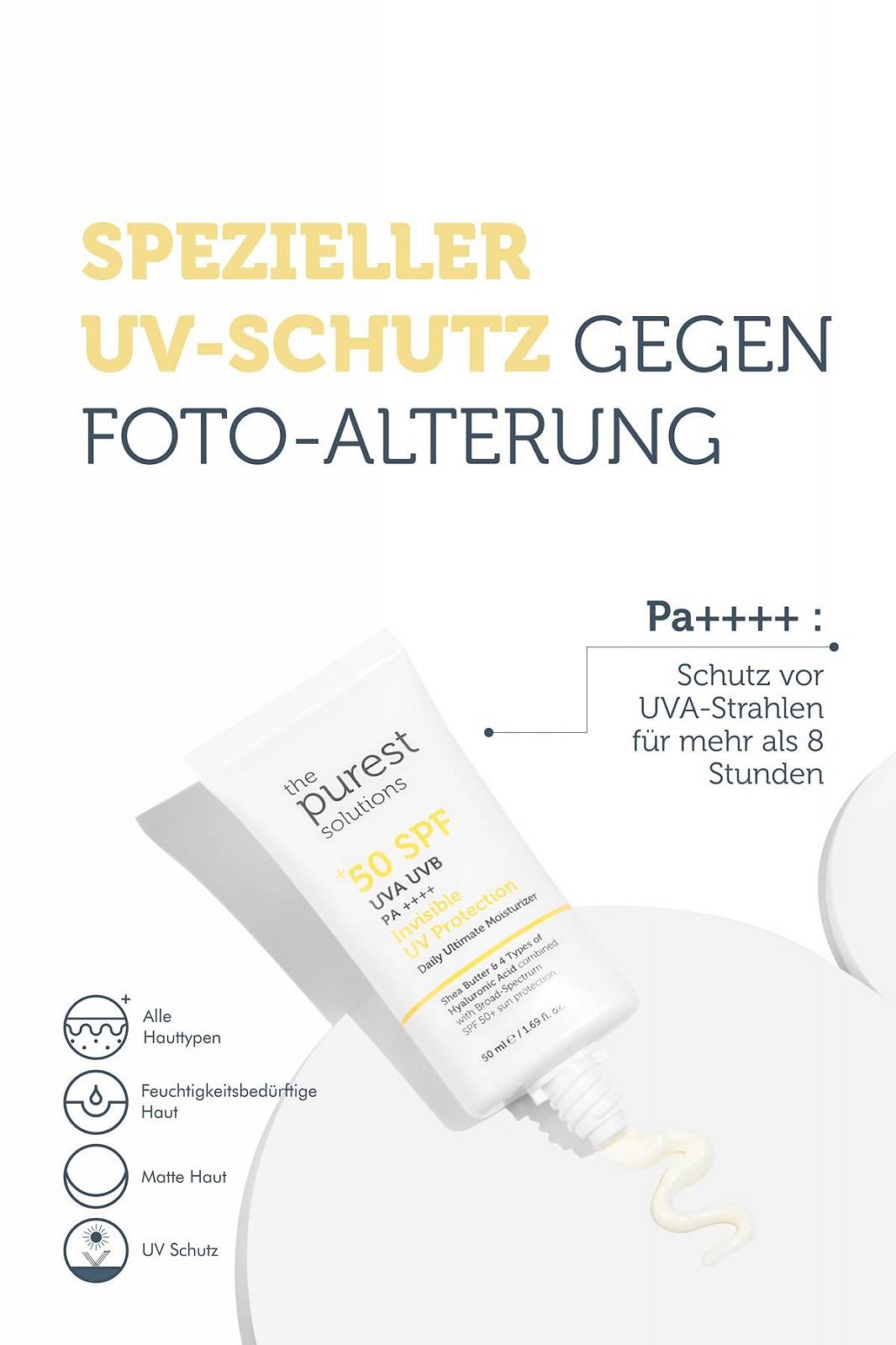 Крем солнцезащитный The Purest Solutions, Intensive Day Moisturiser SPF 50+, с гиалуроновой кислотой и маслом ши, 50 мл, фото №4