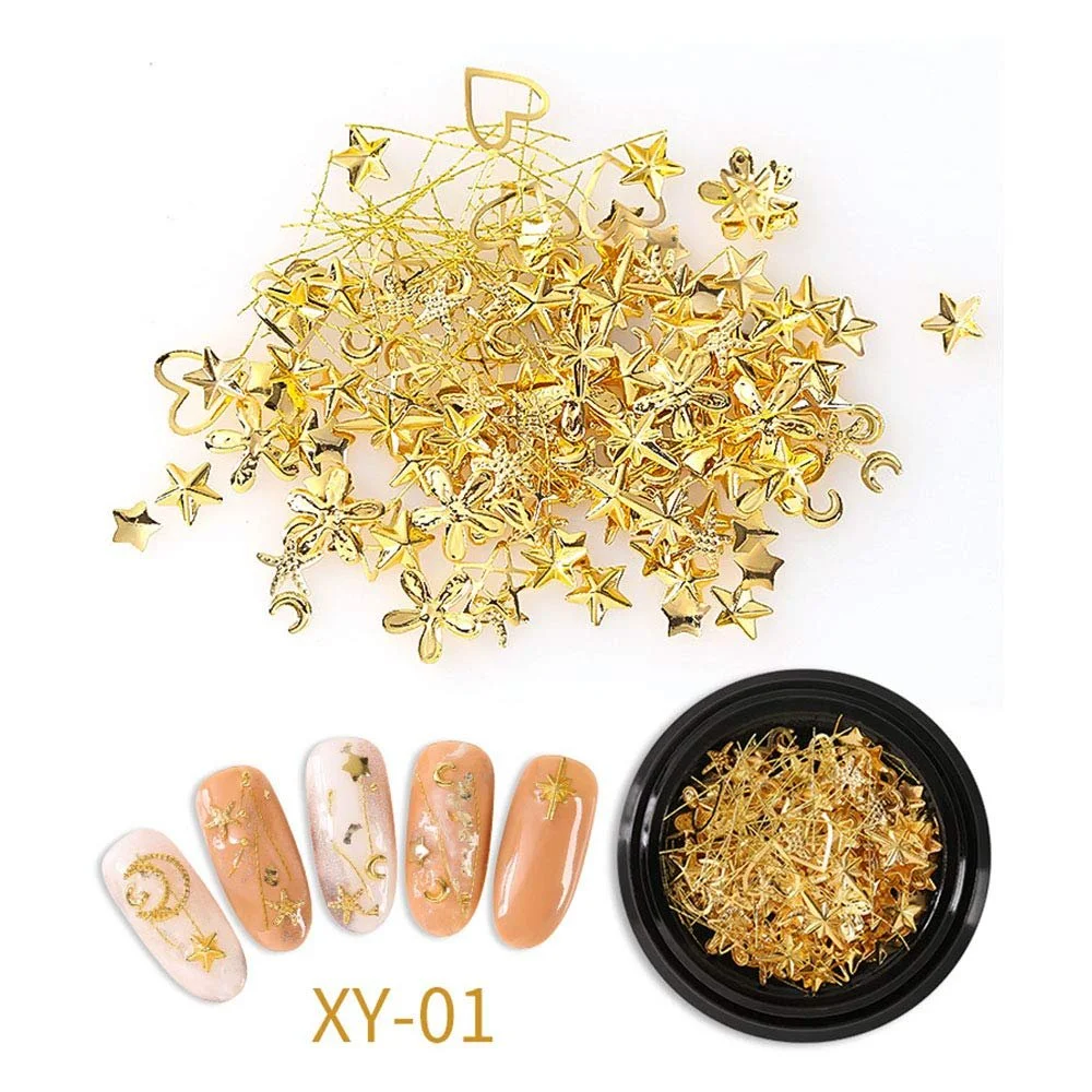 Металлические заклепки Artlalic Луна Звезда для ногтей, 3D украшения, фото №7