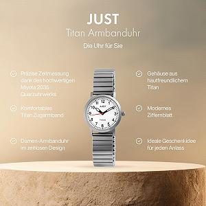 Женские часы с затяжкой Just Liza JU10111 Титан Дата Аналоговый Кварц synthetic.ua - Фото 1