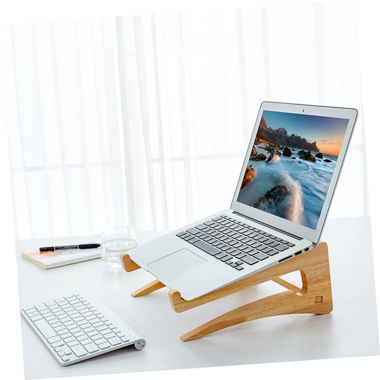 Подставка для ноутбука TEHAUX Деревянная Подставка для компьютера для стола Натуральная Подставка для ноутбука, фото №8 Подставка для ноутбука TEHAUX Деревянная Подставка для компьютера для стола Натуральная Подставка для ноутбука, фото №8